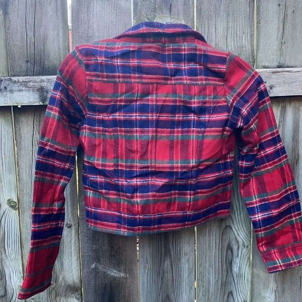Justice plaid coat sz. 8